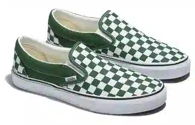 Vans Slip-On Checkerboard White Green
