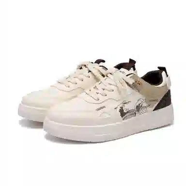 HUANQIU Fashion Low-top Sneakers White Black