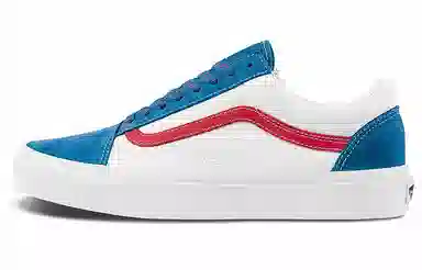 Vans Old Skool White Blue Red