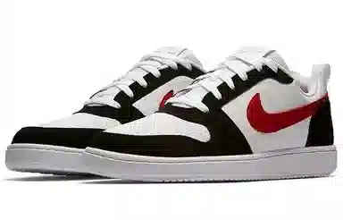 Nike Court Borough Low Black White Red