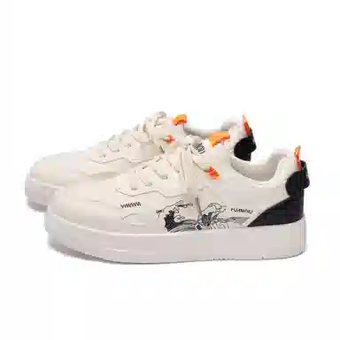 HUANQIU Fashion Low-top Sneakers White Black