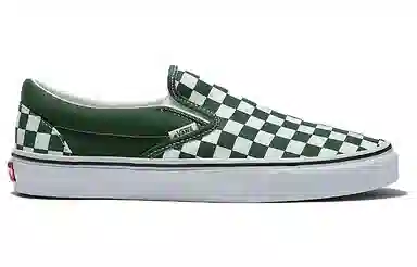 Vans Slip-On Checkerboard White Green