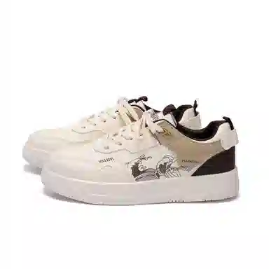 HUANQIU Fashion Low-top Sneakers White Black