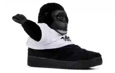 Jeremy Scott x adidas Originals JS Gorilla High Top Sneakers Black White