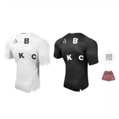 BKCXZICE Big Logo Triangle Print Tight Fit Short Sleeve