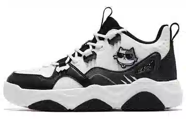 乔丹 防滑耐磨 中帮 板鞋 女款 白黑