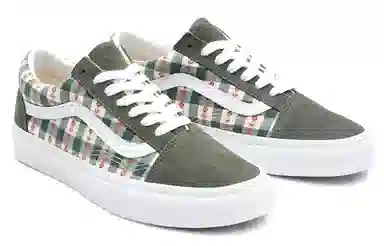 Vans Old Skool Low White Green Red