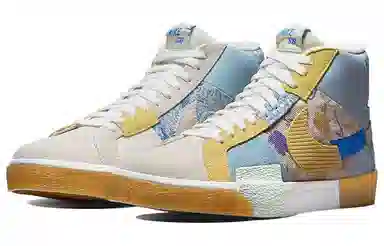 Nike Blazer Mid Light Beige Blue