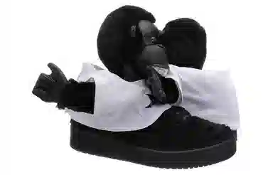 Jeremy Scott x adidas Originals JS Gorilla High Top Sneakers Black White