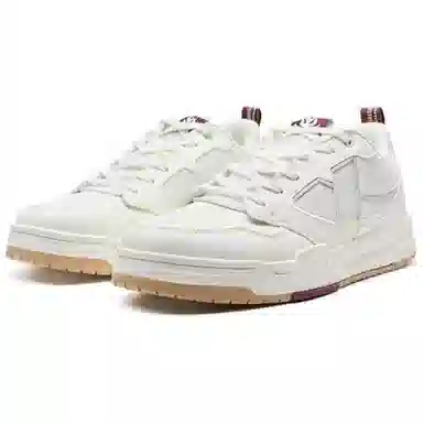 特步 舒适百搭 耐磨保暖轻便 低帮 板鞋 男款 帆白