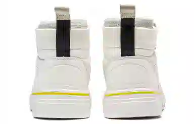 特步 时尚魔术贴 高帮 板鞋 女款 白色