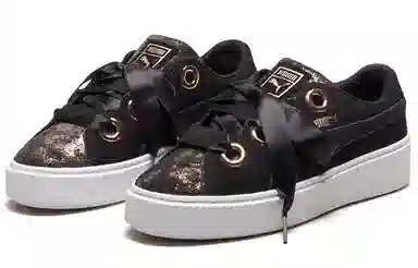 PUMA Platform Low Black Gold