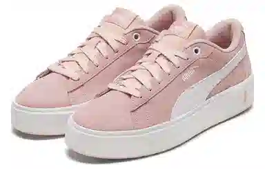 PUMA Smash Platform v2 Suede Pink White