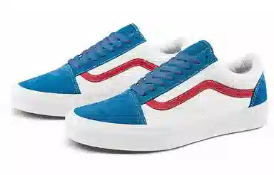 Vans Old Skool White Blue Red