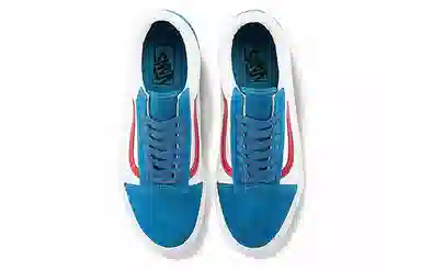 Vans Old Skool White Blue Red