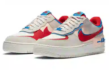 Nike Air Force 1 Shadow Grey Red Blue