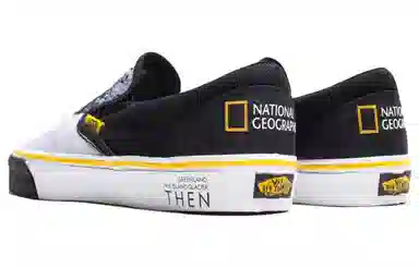 National Geographic x Vans Slip-On Black White