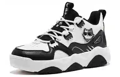 乔丹 防滑耐磨 中帮 板鞋 女款 白黑