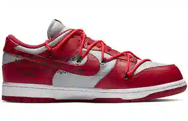 Off-White x Nike Dunk Low LTHR Red