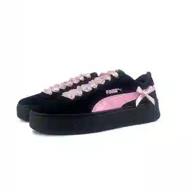 PUMA Smash Platform Black Pink