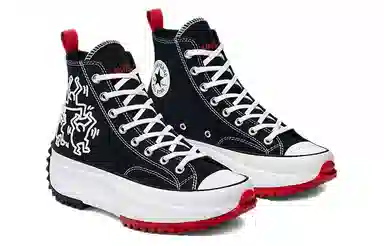 Converse Run Star Hike Black White Red