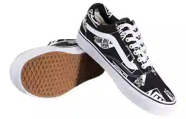 Vans Old Skool Mix Logo Black White