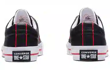Converse One Star Low Black Red
