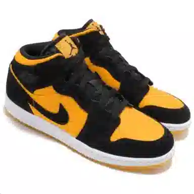 Jordan Air Jordan 1 Mid GS Black Yellow 2019