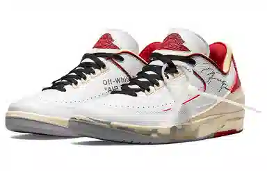 OFF-WHITE x Air Jordan 2 Retro Low SP "White and Varsity Red"