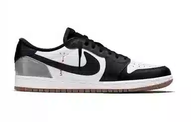 Travis Scott x Air Jordan 1 Low Black White Silver