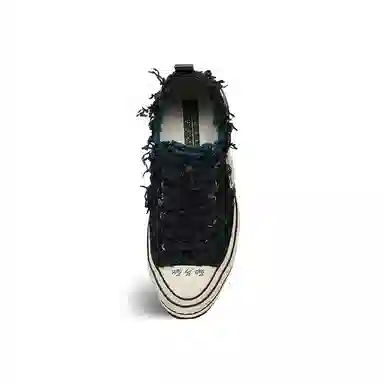 xVESSEL Low Canvas Sneakers Black Cream