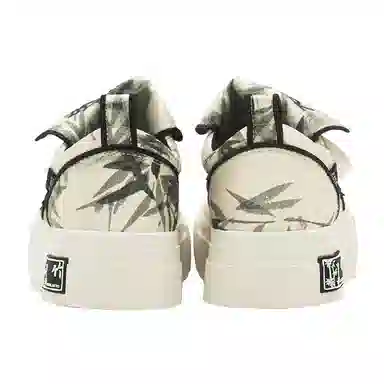 KAALIXTO Bamboo Low Canvas Shoes Black White