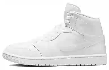Jordan Air Jordan 1 Mid Triple White