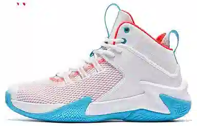 Jordan High-Top Basketball Shoes White Blue