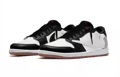 Travis Scott x Air Jordan 1 Low Black White Silver