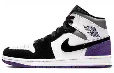 Jordan Air Jordan 1 Mid SE Black White Purple