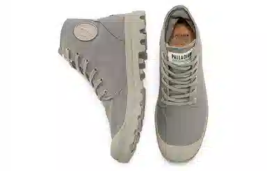 Palladium Pampa Hi Organici Earth Flannel Grey