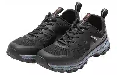 探路者 耐磨透气轻便 低帮 徒步鞋 男款 黑灰