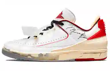 OFF-WHITE x Air Jordan 2 Retro Low SP "White and Varsity Red"