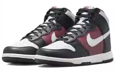 Nike Dunk High Black White Red