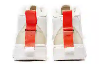 特步 革面休闲 中帮 板鞋 男款 白色