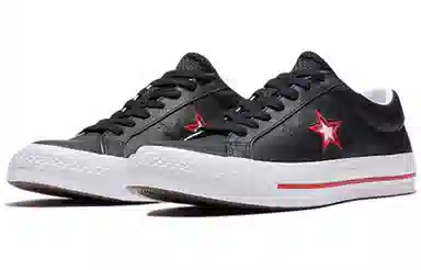 Converse One Star Low Black Red