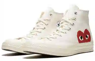 CDG x Converse Chuck Taylor All Star 1970s Hi White Red