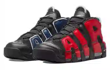 Nike Air More Uptempo Black Red Blue
