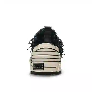 xVESSEL Low Canvas Sneakers Black Cream