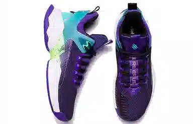 Xtep High Top Basketball Shoes Purple White Blue