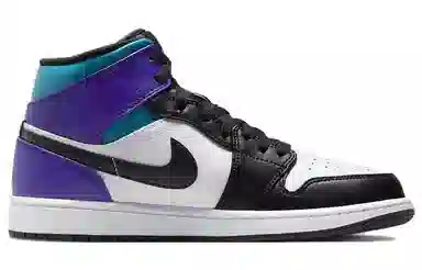 Jordan Air Jordan 1 Mid Black White Purple