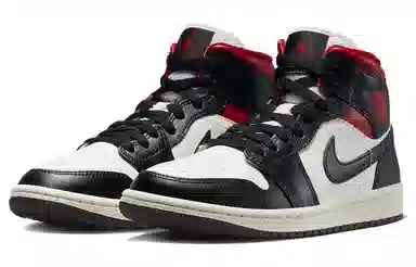 Jordan Air Jordan 1 Mid Black White Red