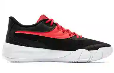 PUMA Triple Support Low Basketball Shoes Black Red