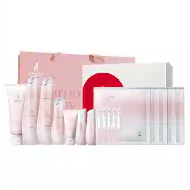 袋鼠妈妈光感透亮护肤品水乳补水保湿化妆品精华礼盒套装